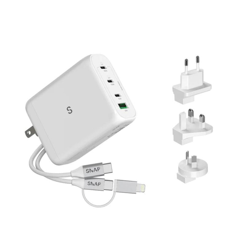 SnapWireless PowerOne - Universal Charging Kit 100W Travel Charger White