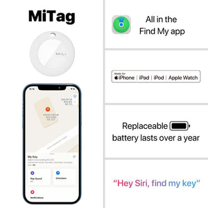 MiTag - Luggage Tracker - Works With "Find My "