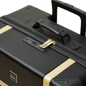 Rock Vintage 67cm Medium Hardsided Luggage - Black/Gold