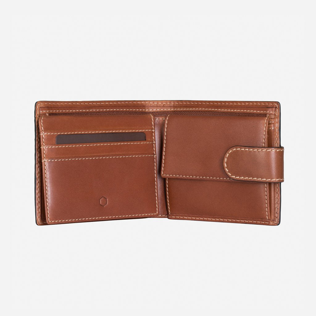 Jekyll & Hide Texas Large Billfold Wallet With Coin Pouch, Clay