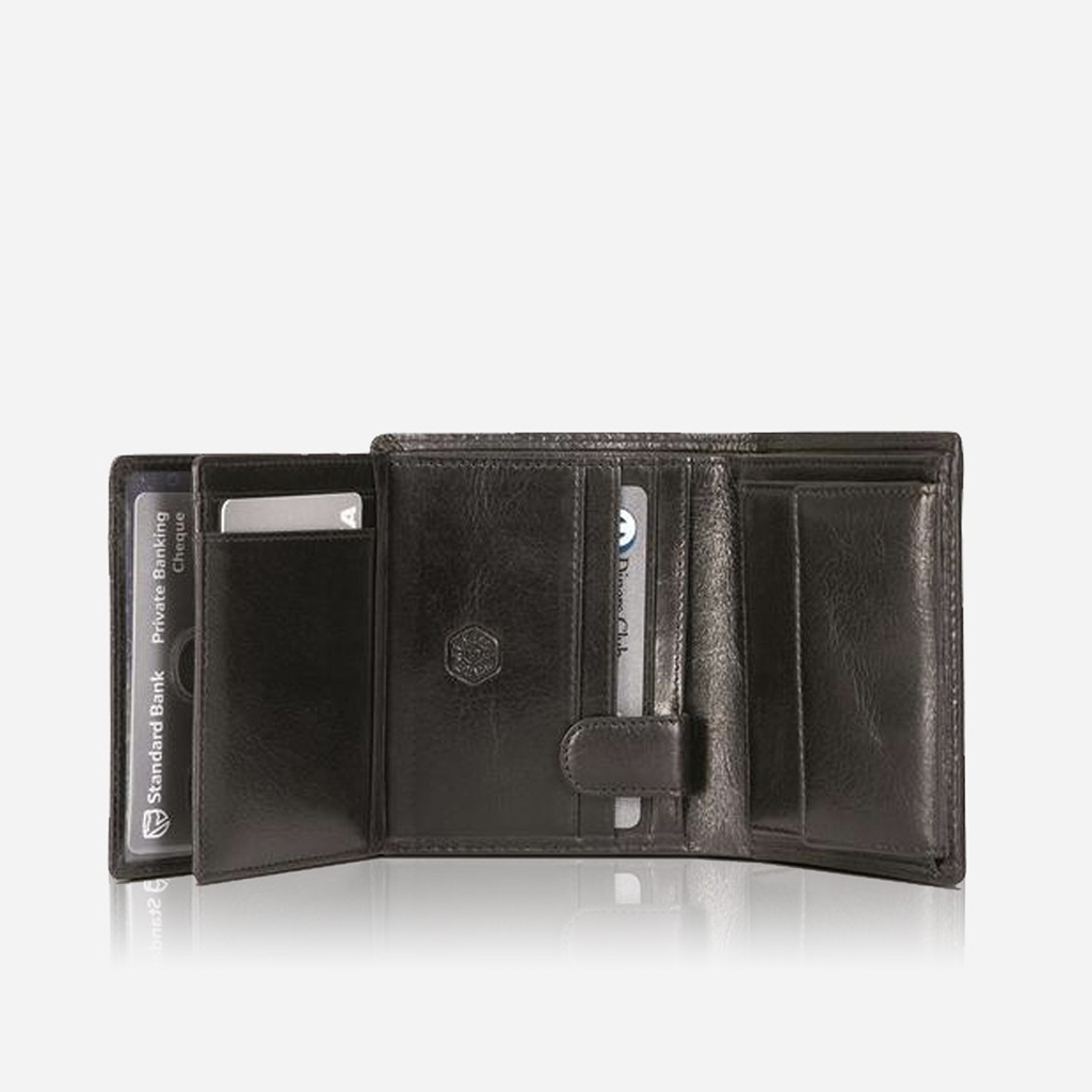 Jekyll & Hide Oxford Large Billfold Wallet With ID Window, Black