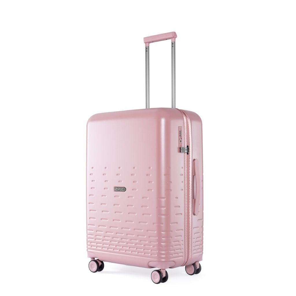 Epic Spin 65cm Medium Lightweight Suitcase - Pink - Love Luggage