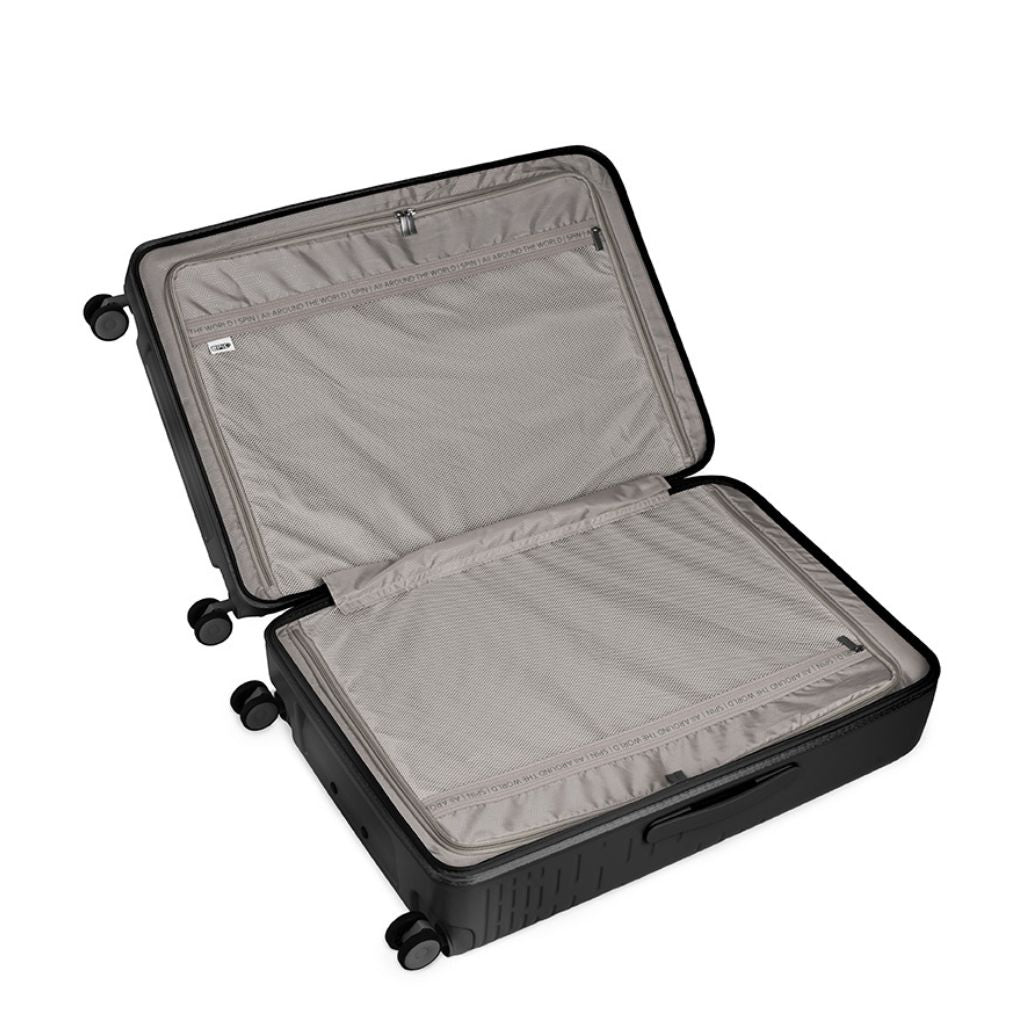 Epic Spin 75cm Large Lightweight Suitcase - Matt Black - Love Luggage