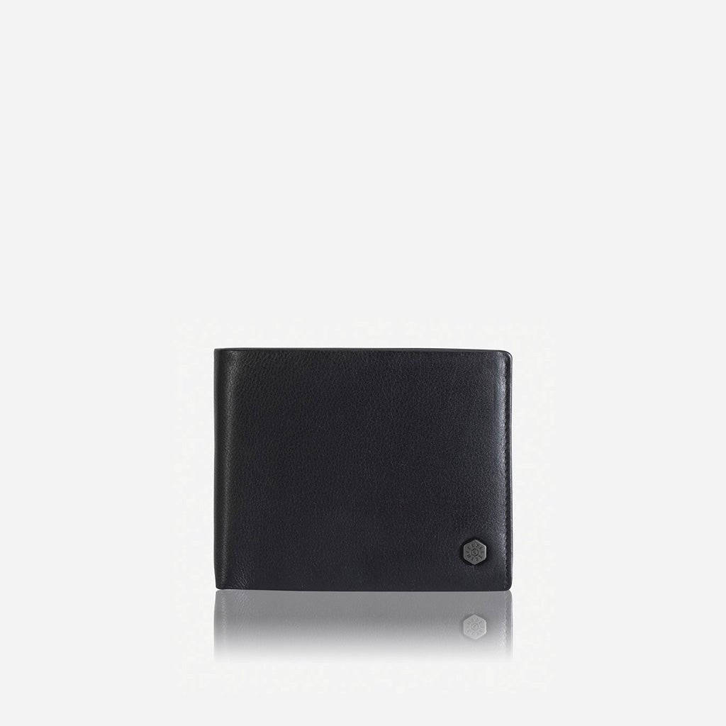 Jekyll & Hide Monaco Large Bifold Wallet With Coin, Black - Love Luggage