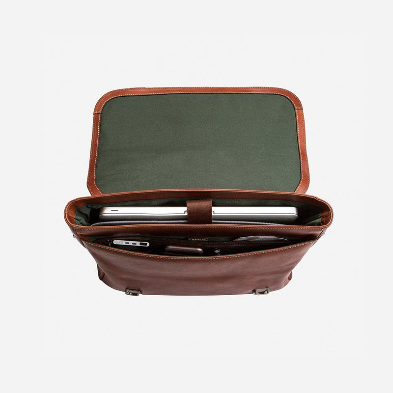 Jekyll & Hide Montana Double Buckle Laptop Briefcase, Colt - Love Luggage
