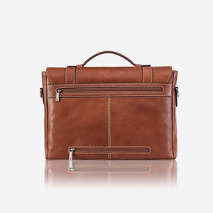 Jekyll & Hide Montana Double Buckle Laptop Briefcase, Colt - Love Luggage