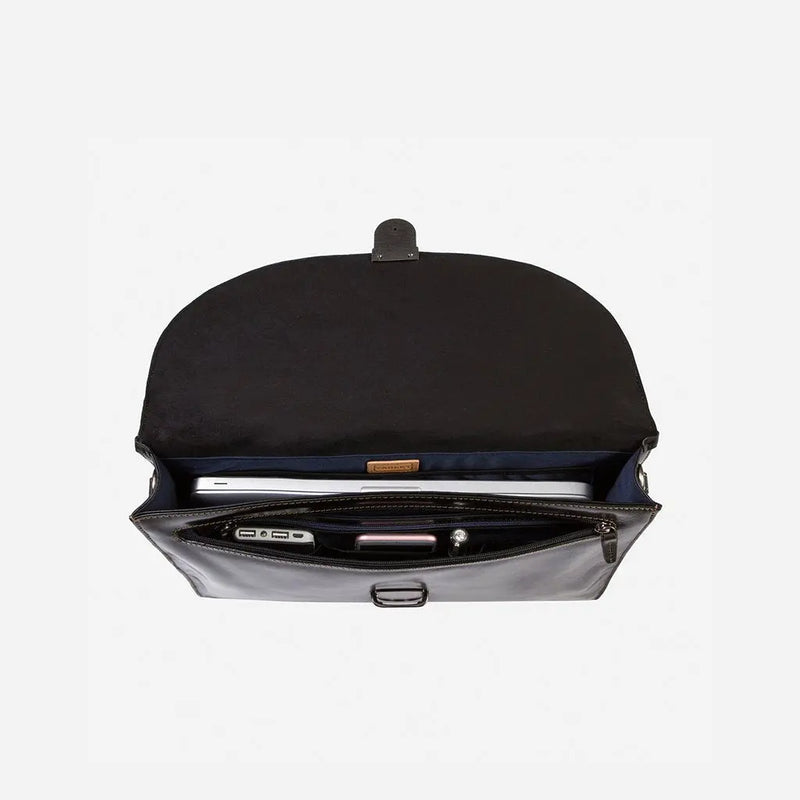 Jekyll & Hide Oxford Extra Slim Business Briefcase, Black - Love Luggage