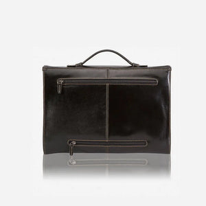 Jekyll & Hide Oxford Extra Slim Business Briefcase, Black - Love Luggage