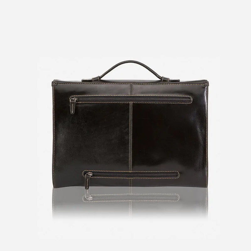 Jekyll & Hide Oxford Extra Slim Business Briefcase, Black - Love Luggage