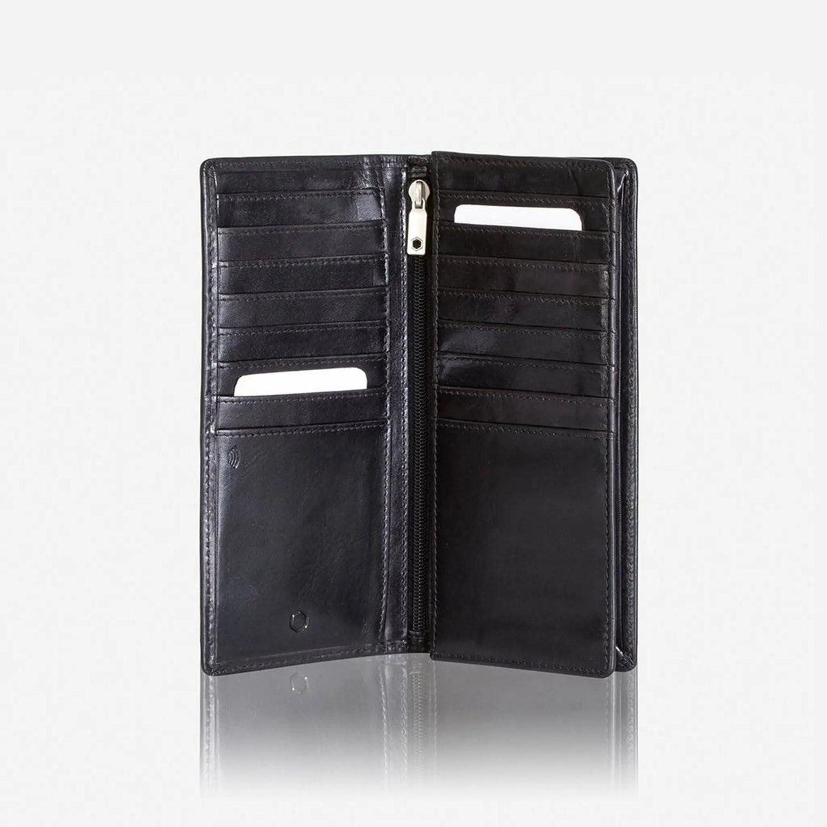 Jekyll & Hide Oxford Large Travel And Mobile Wallet, Black - Love Luggage