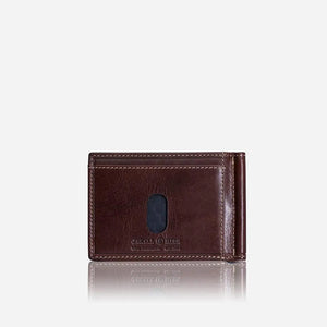 Jekyll & Hide Oxford Leather Money Clip Wallet, Coffee - Love Luggage