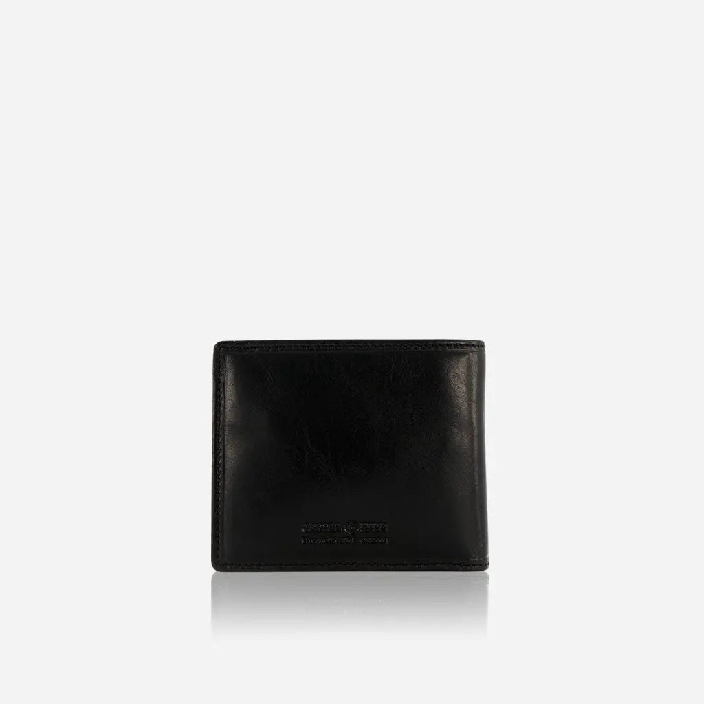 Jekyll & Hide Oxford Medium Billfold Wallet With Coin, Black - Love Luggage