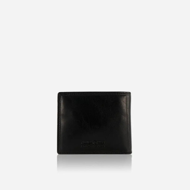 Jekyll & Hide Oxford Medium Billfold Wallet With Coin, Black - Love Luggage