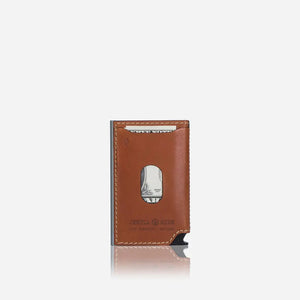 Jekyll & Hide Roma Aluminium Card Slide Wallet, Tan - Love Luggage
