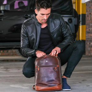 Jekyll & Hide Soho Double Compartment Backpack 41cm, Two Tone - Love Luggage