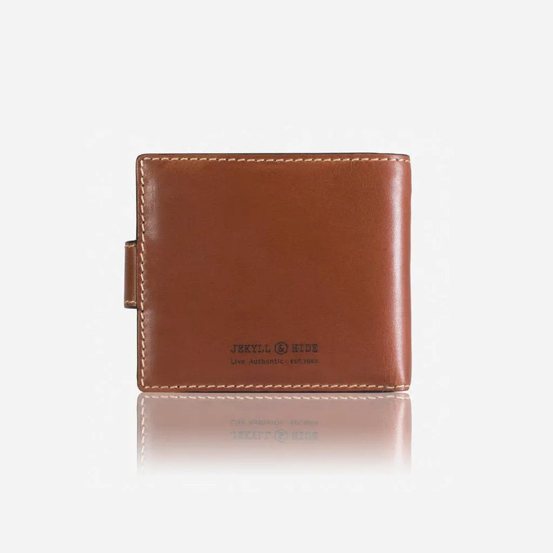 Jekyll & Hide Texas Large Billfold Wallet With Coin Pouch, Clay - Love Luggage