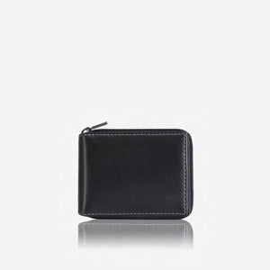Jekyll & Hide Texas Large Zip Around Wallet With Coin, Black - Love Luggage
