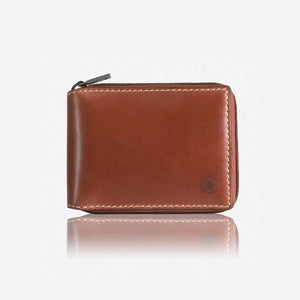 Jekyll & Hide Texas Large Zip Around Wallet With Coin, Clay - Love Luggage