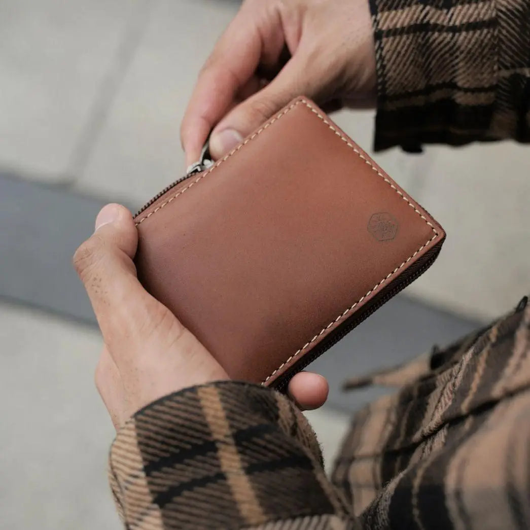 Jekyll & Hide Texas Large Zip Around Wallet With Coin, Clay - Love Luggage