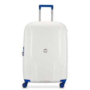 Delsey Clavel 71cm Medium Hardsided Spinner Luggage - White/Blue