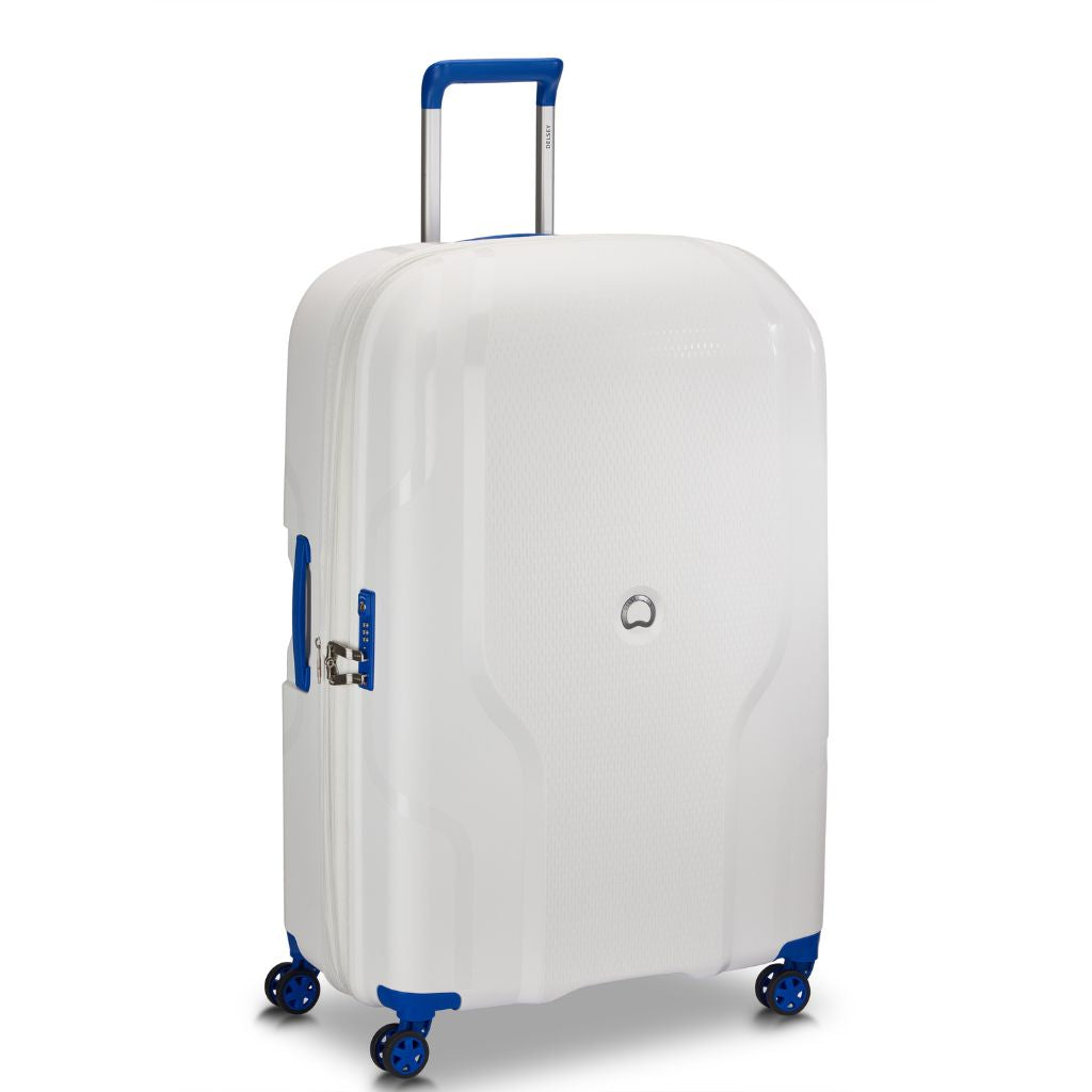 Delsey Clavel 83cm Large Hardsided Spinner Luggage - White/Blue
