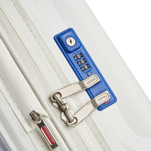 Delsey Clavel 71cm Medium Hardsided Spinner Luggage - White/Blue