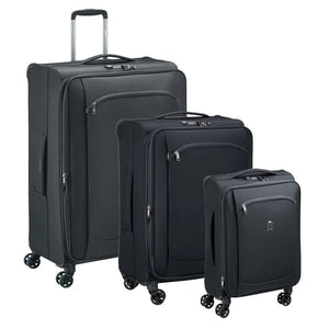 Delsey Montmartre Air 2.0 Softsided Luggage 3 Piece Set - Black - Love Luggage