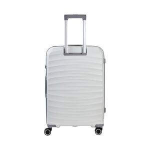 Rock Sunwave 66cm Medium Expander Hardsided Luggage - White - Love Luggage