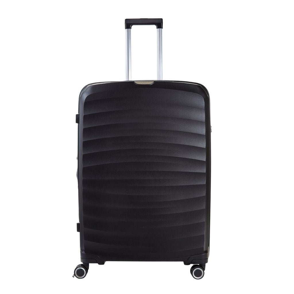 Rock Sunwave 79cm Large Expander Hardsided Luggage - Black - Love Luggage