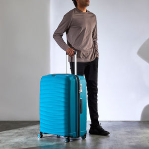 Rock Sunwave 79cm Large Expander Hardsided Luggage - Blue - Love Luggage