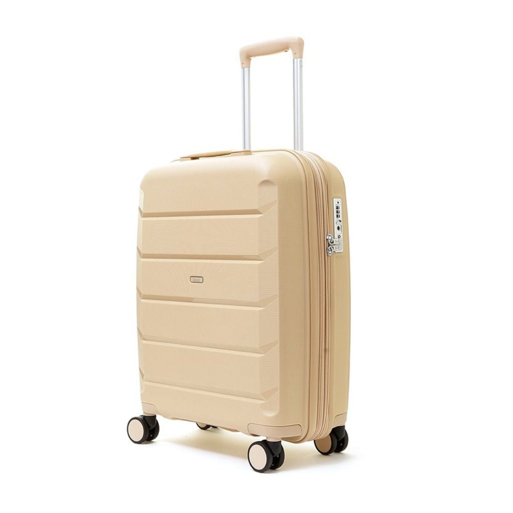 Rock Tulum 3 Piece Set Expander Hardsided Luggage - Beige - Love Luggage