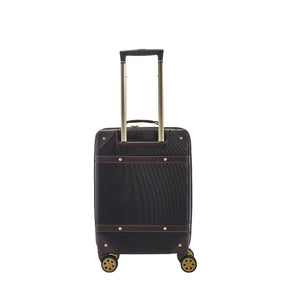 Rock Vintage 54cm Carry On Hardsided Luggage - Black - Love Luggage