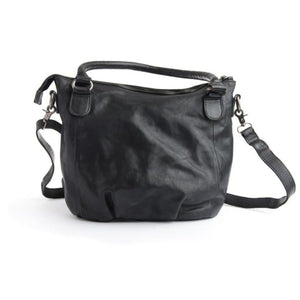 Stitch & Hide Santa Monica Leather Shoulder Bag Black - Love Luggage