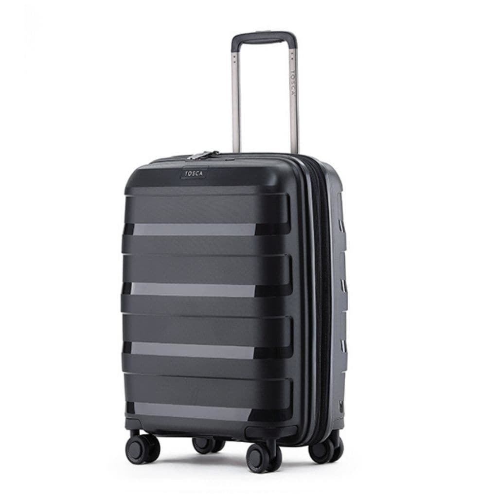 Tosca Comet Carry On 55cm Hardsided Suitcase - Black - Love Luggage