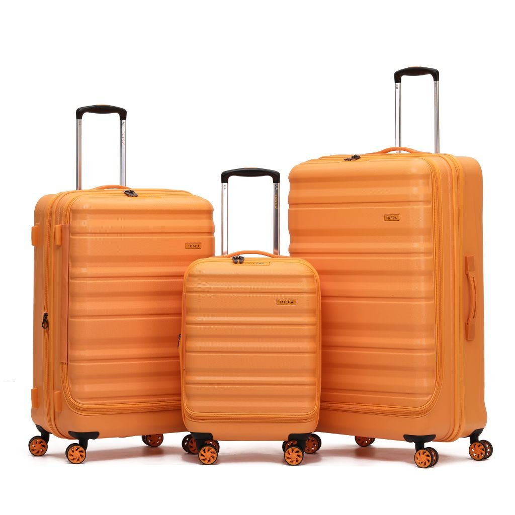Tosca Sub Zero 2.0 3 Piece Hardsided Luggage Set - Orange - Love Luggage