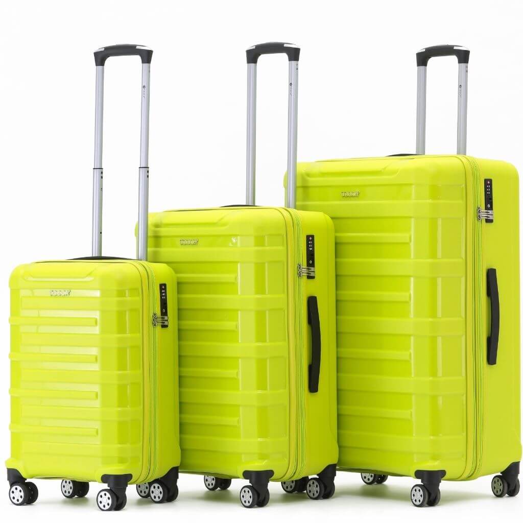 Tosca Warrior 3 Piece Hardsided Suitcase Set - Lime - Love Luggage