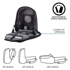 XD Design Bobby Hero XL 17" Anti-theft Laptop Backpack - Grey - Love Luggage