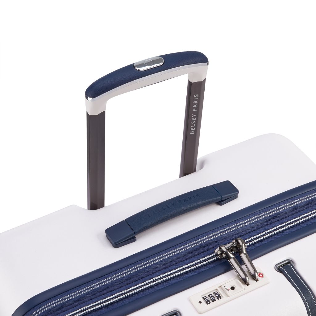 Delsey Cadense 76cm Large Exp Luggage - Ivory/Navy Delsey Luggage