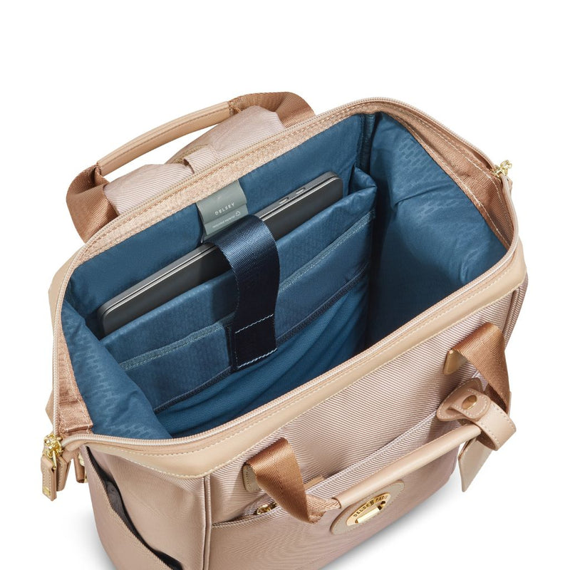 Delsey Chatelet Air 2.0 14" Laptop Tote Backpack - Beige Rose Delsey Luggage