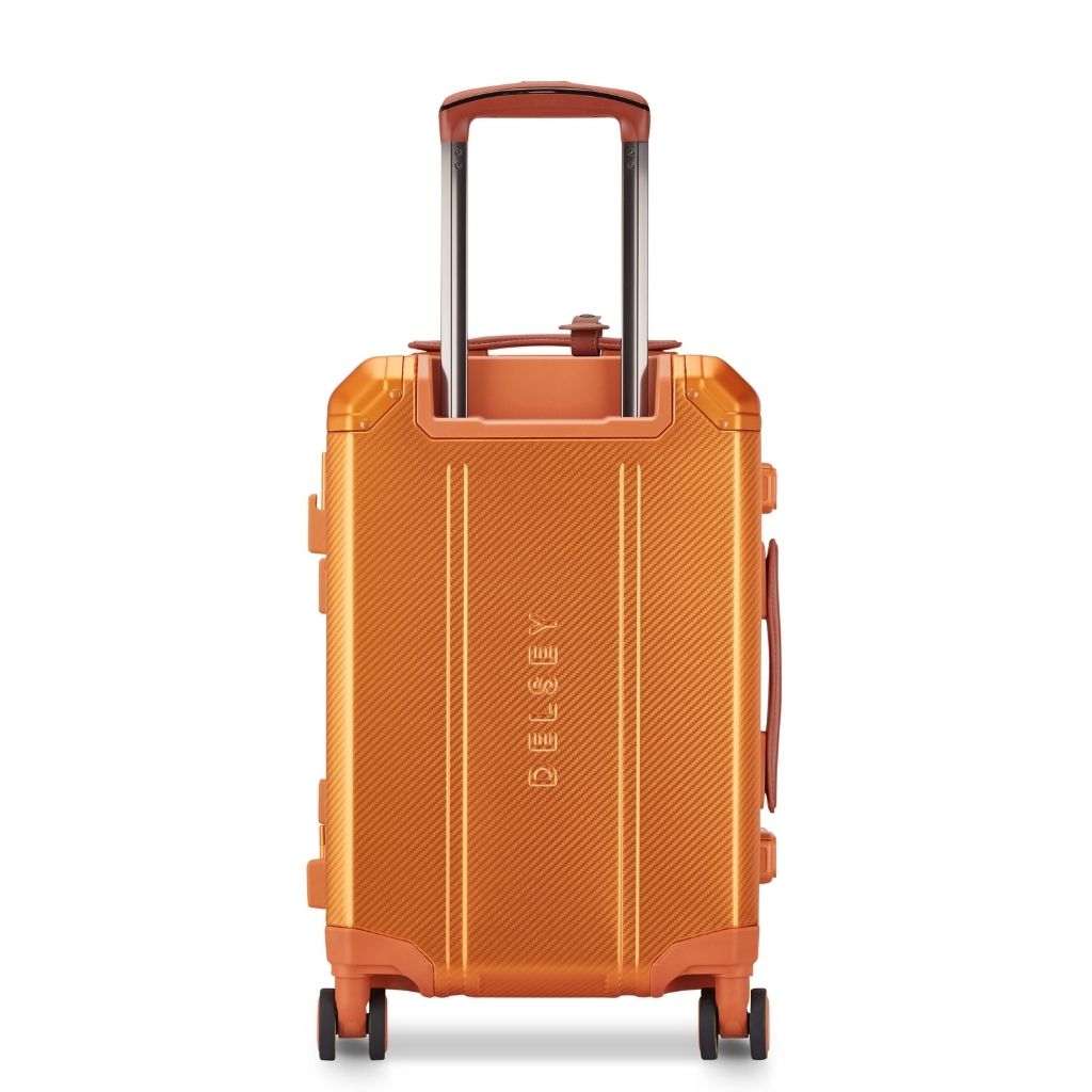 Delsey Alu’r - Aluminum Zipperless Premium Carry On - Orange Delsey Luggage