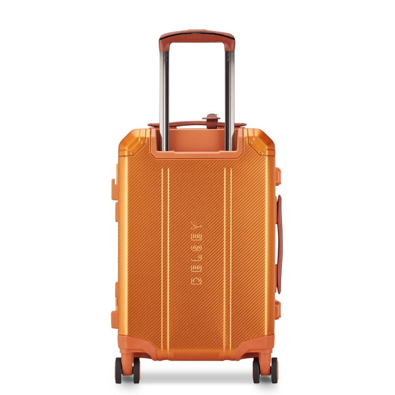 Delsey Alu’r - Aluminum Zipperless Premium Carry On - Orange Delsey Luggage