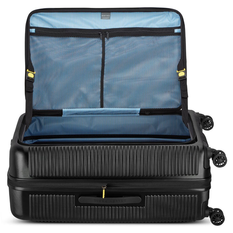 Delsey Freestyle Front Opening 76cm Large Luggage - Black Delsey Luggage