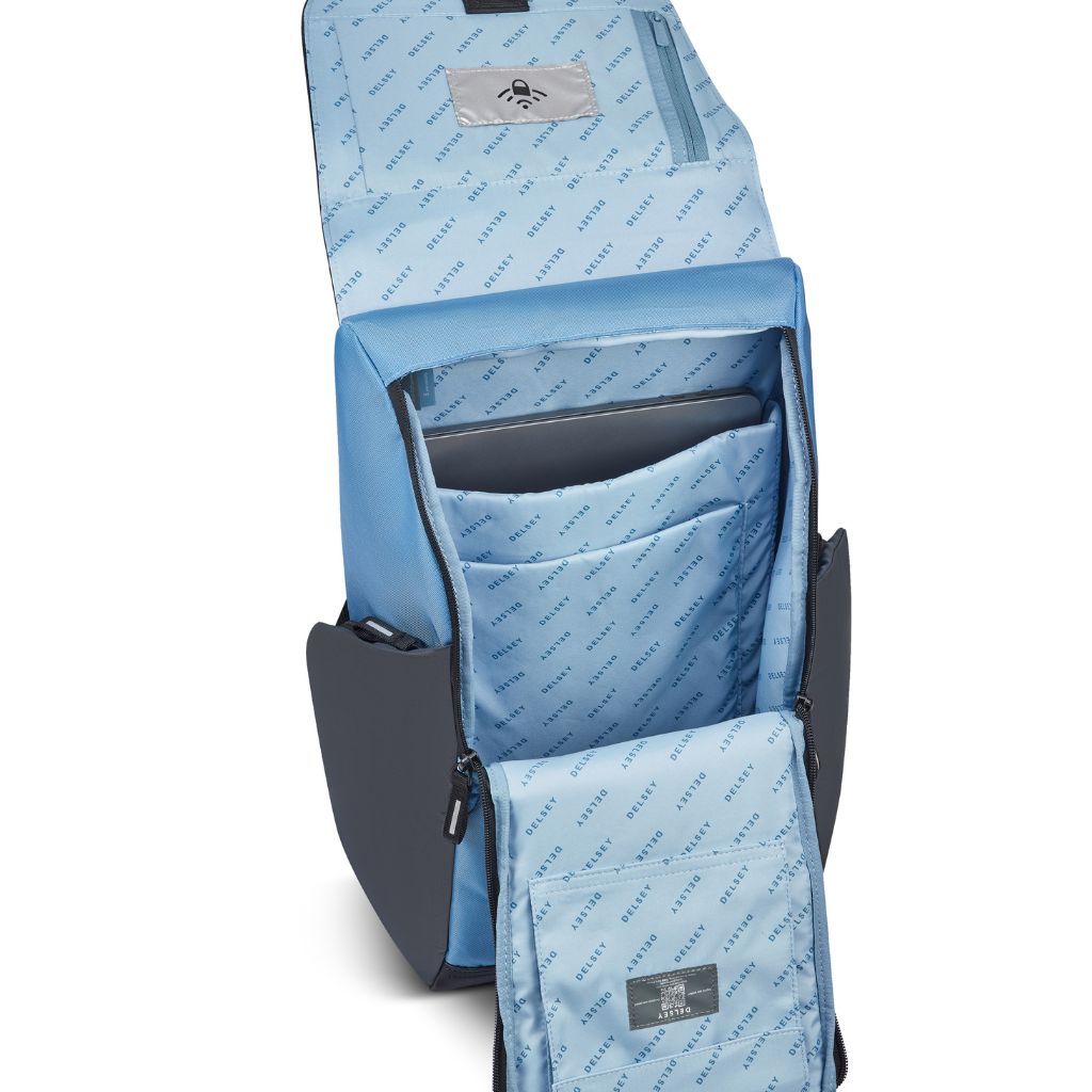 Delsey Securflap 15.6" Laptop Backpack Blueberry Delsey Luggage