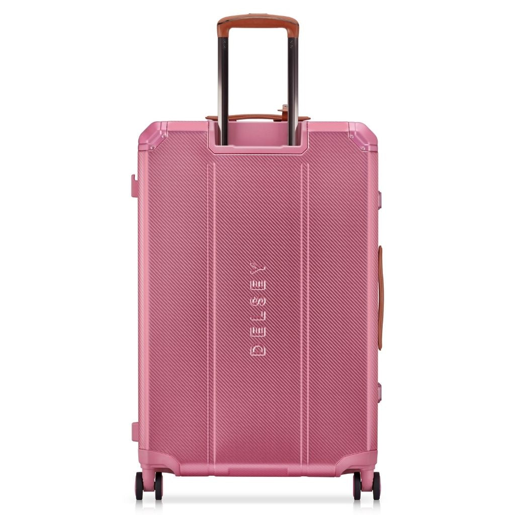 Delsey Alu’r - Aluminum Zipperless Premium Large Luggage - Pink Delsey Luggage