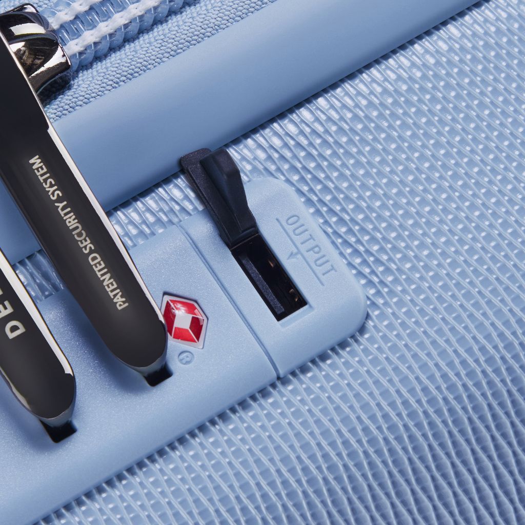 Delsey Chatelet Air Limited Edition 55cm Large Expander Luggage - Light Blue Delsey Luggage