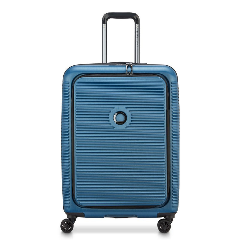 Delsey Freestyle Front Opening 66cm Medium Luggage - Blue Delsey Luggage