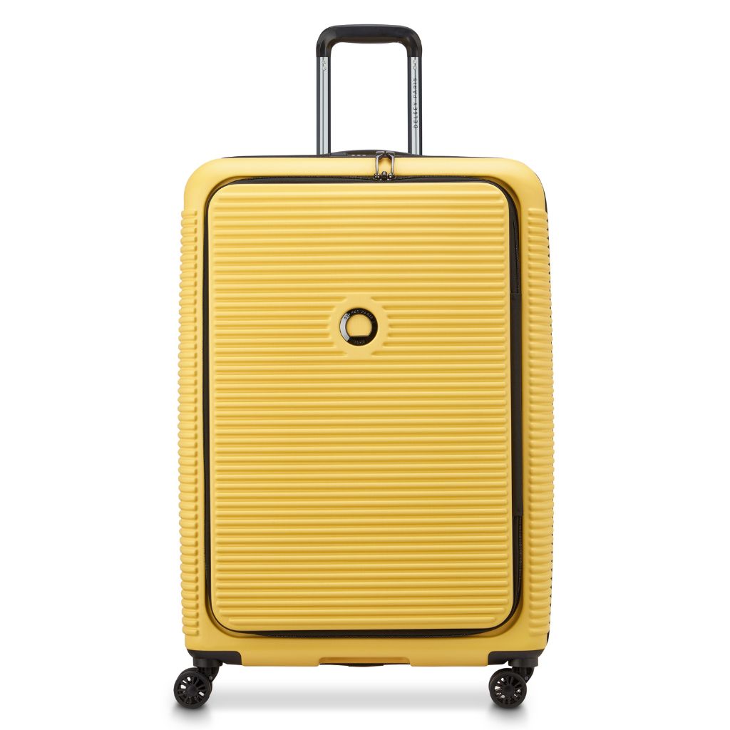 Delsey Freestyle Front Opening 76cm Large Luggage - Yellow Delsey Luggage