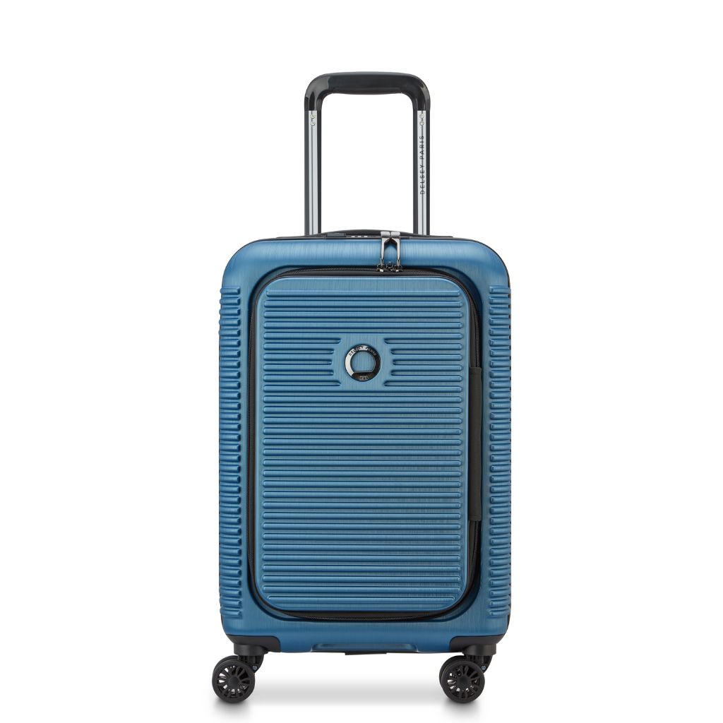 Delsey Freestyle Front Opening 55cm Cabin Luggage - Blue Delsey Luggage