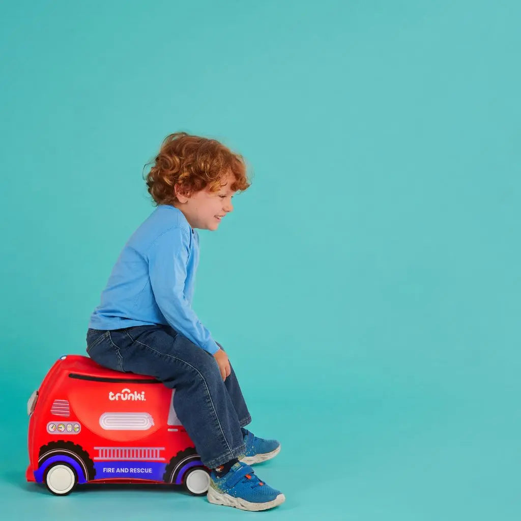 Trunki Glide Ride-on Luggage - Frank the Firetruck Trunki