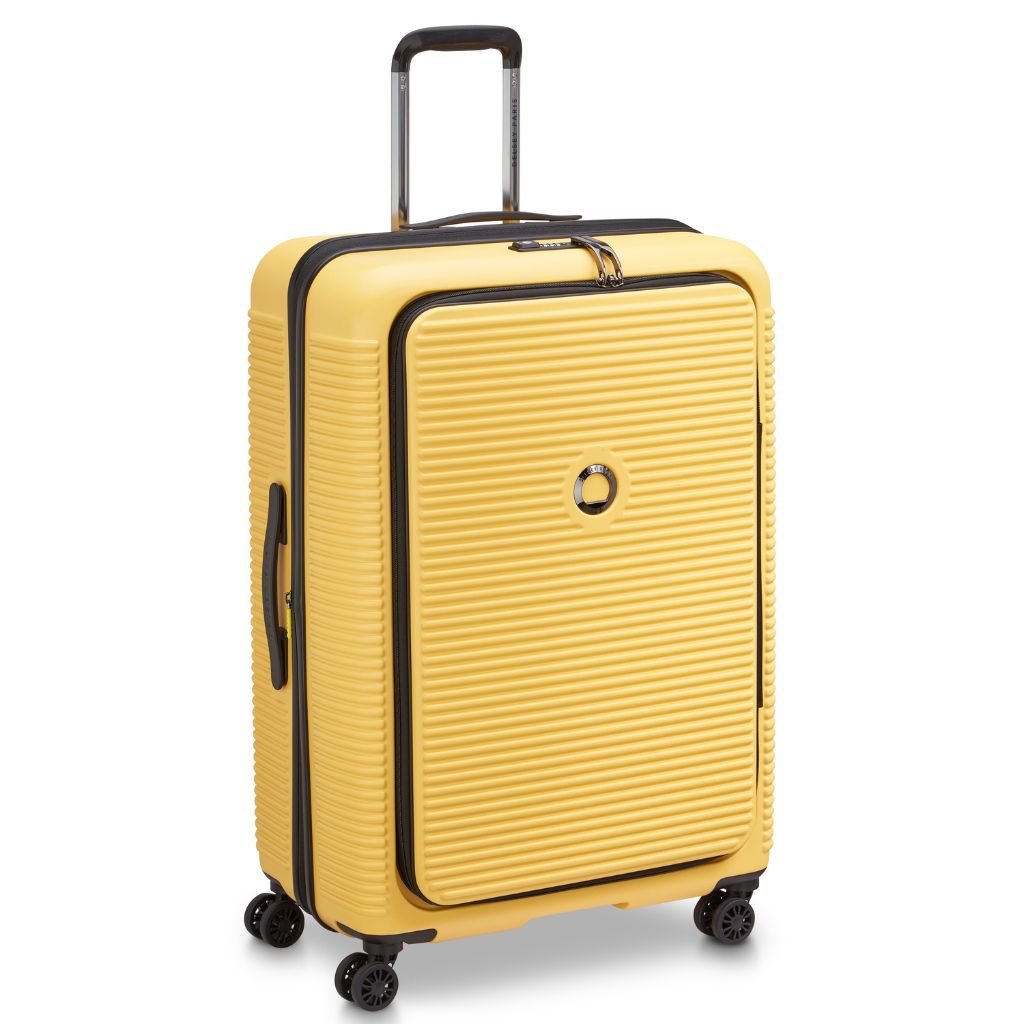 Delsey Freestyle Front Opening 76cm Large Luggage - Yellow Delsey Luggage